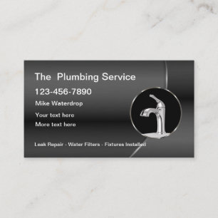 Classy Plumbing Service-Visitekaartjes met Logo Visitekaartje
