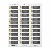 Classy Plumeria Flower Wood Return-adreslabels Etiket (Full Sheet)