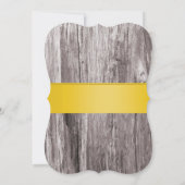 Classy Plumeria Flowers & Wood Beach Wedding Kaart (Achterkant)