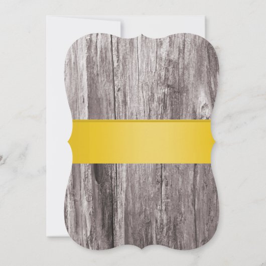 Classy Plumeria Flowers & Wood Beach Wedding Kaart (Achterkant)