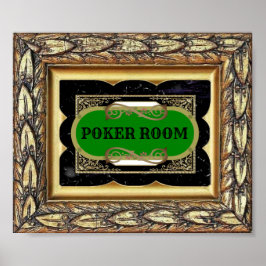 Classy Poker Room Decor Poster