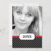 Classy Polka 2 Aankondiging van het Foto Afstudere (Voorkant)