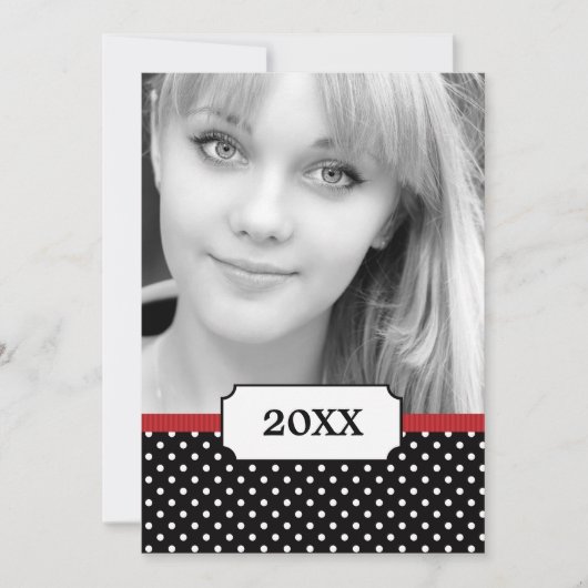 Classy Polka 2 Aankondiging van het Foto Afstudere (Voorkant)