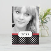 Classy Polka 2 Aankondiging van het Foto Afstudere (Staand voorkant)