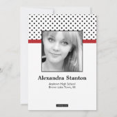 Classy Polka 2 Aankondiging van het Foto Afstudere (Achterkant)