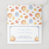 Classy Pompoen Halloween Snoep Favor Bag Labels Plaatskaartje (Buitenkant ongevouwen)