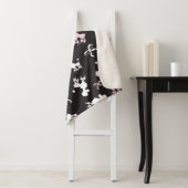Classy Poodles Pink and Black Theme Sherpa Deken (In situ)