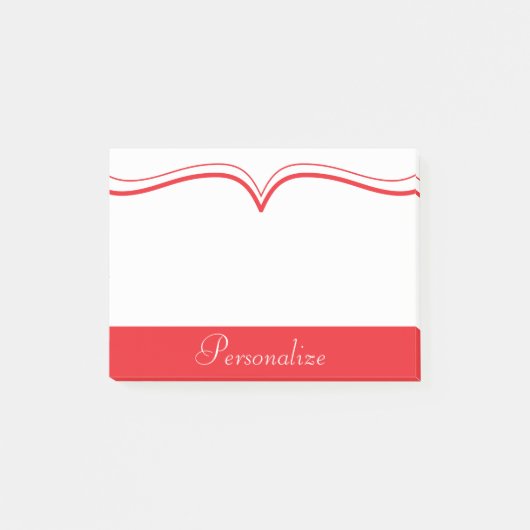 Classy Poppy Red personaliseren Post-it® Notes (Voorkant)