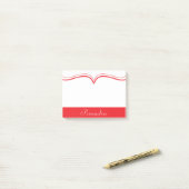 Classy Poppy Red personaliseren Post-it® Notes (Op bureau)