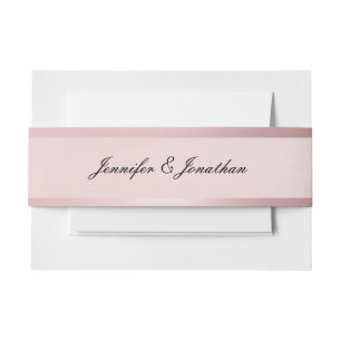 Classy Popular Roos Gold Modern Handgeschreven scr Uitnodigingen Wikkel