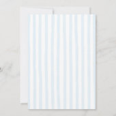 Classy Preppy Stripes Wavy Lijst Coast Baby shower Kaart (Achterkant)