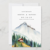 Classy Printable Mountain Save The Date (Voorkant)