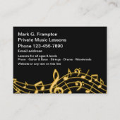 Classy Privé Muzieklessen Zakelijk Visitekaartje (Voorkant)