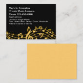 Classy Privé Muzieklessen Zakelijk Visitekaartje (Voorkant / Achterkant)