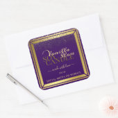 Classy Product Packaging Labels Paars en goud (Envelop)