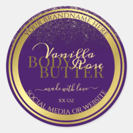 Classy Product Packaging Labels Paars en goud