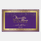 Classy Product Packaging Labels Paars en goud (Voorkant)