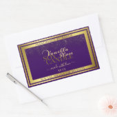 Classy Product Packaging Labels Paars en goud (Envelop)