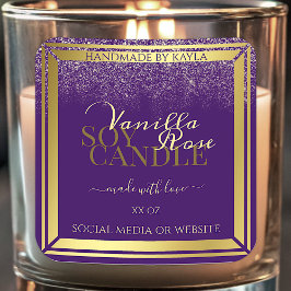 Classy Product Packaging Labels Paars en goud