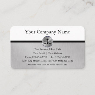 Classy Professional Attorney Visitekaartje