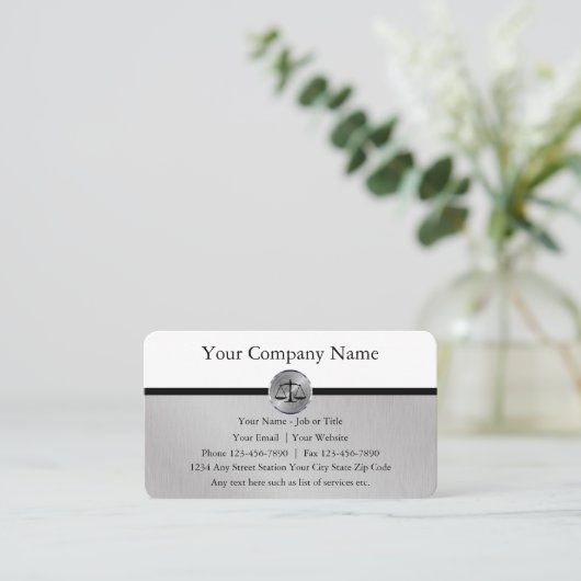 Classy Professional Attorney Visitekaartje (Staand voorkant)