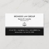 Classy Professional Attorney Visitekaartje (Voorkant)