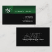 Classy Professional Black Green-Visitekaartje Visitekaartje (Voorkant / Achterkant)