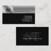 Classy Professional Black Silver-Visitekaartje Visitekaartje (Voorkant / Achterkant)