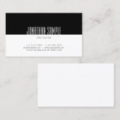 Classy Professional Design Black en White Plak Visitekaartje (Voorkant / Achterkant)