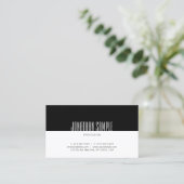 Classy Professional Design Black en White Plak Visitekaartje (Staand voorkant)
