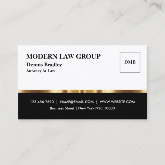 Classy Professional Glossy Attorney Visitekaartje (Voorkant)