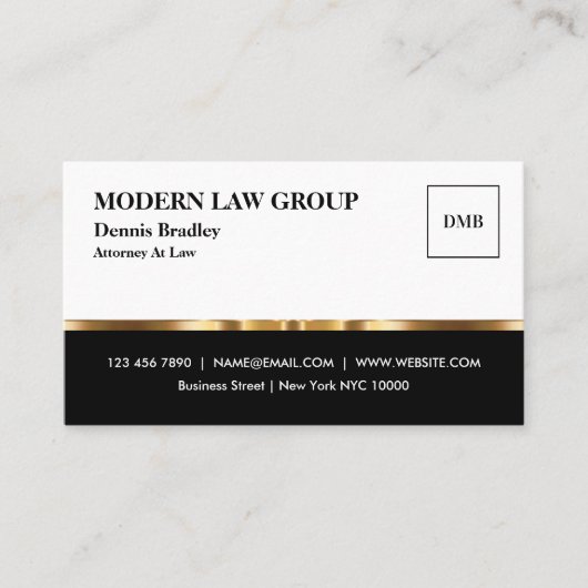 Classy Professional Glossy Attorney Visitekaartje (Voorkant)