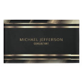 Classy Professional Gold en zwart Naambadge (Voorkant)