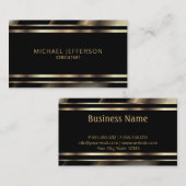 Classy Professional Gold en zwart Visitekaartje (Voorkant / Achterkant)