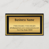 Classy Professional Gold en zwart Visitekaartje (Achterkant)