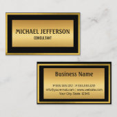 Classy Professional Gold en zwart Visitekaartje (Voorkant / Achterkant)