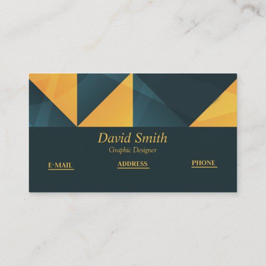 Classy Professional Graphic Designer Visitekaartje (Achterkant)