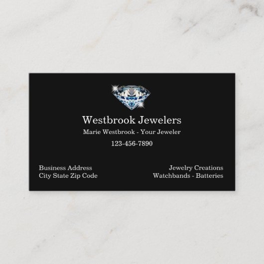 Classy Professional Jeweler Visitekaartje (Voorkant)