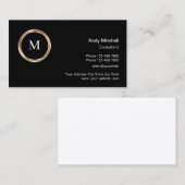 Classy Professional Monogram Business Consultant Visitekaartje (Voorkant / Achterkant)