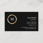 Classy Professional Monogram Business Consultant Visitekaartje (Voorkant)