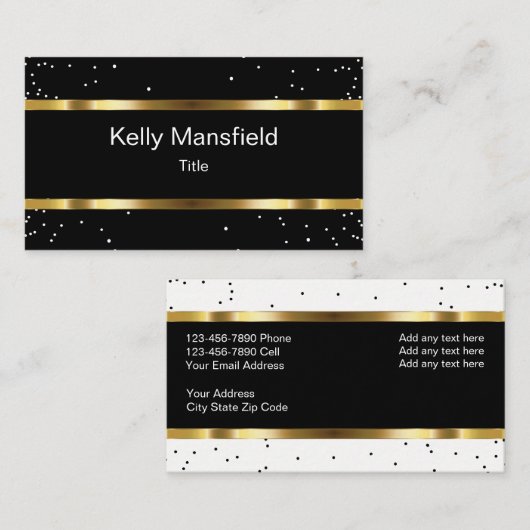 Classy Professional-ontwerp Visitekaartje (Voorkant / Achterkant)