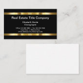 Classy Professional Real Estate Title Company Visitekaartje (Voorkant / Achterkant)