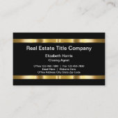 Classy Professional Real Estate Title Company Visitekaartje (Voorkant)