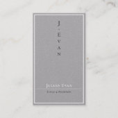 Classy Professioneel Houtskool Grijs Visitekaartje (Voorkant)