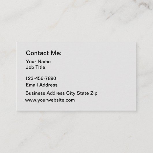 Classy Professioneel Mannelijk Monogram Visitekaartje (Achterkant)