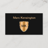 Classy Professioneel Mannelijk Monogram Visitekaartje (Voorkant)