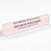 Classy Professionele Blush Roze Kantoor Titelburea Naambordje