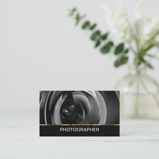 Classy Professionele Fotograaf Visitekaartjes (Staand voorkant)
