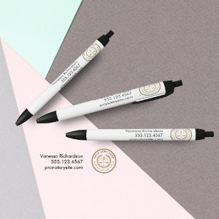 Classy Promotionele Zakelijke Logo Notaris Openbaa Zwarte Inkt Pen