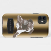 Classy Pug & Wine Aangepaste naam iPhone 5 Hoesje (Achterkant (horizontaal))